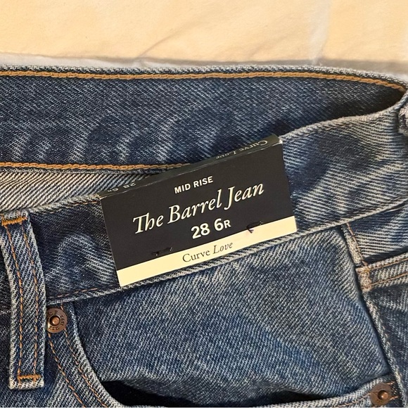 Abercrombie Mid Rise Barrel Jeans Curve Love - Picture 9 of 9